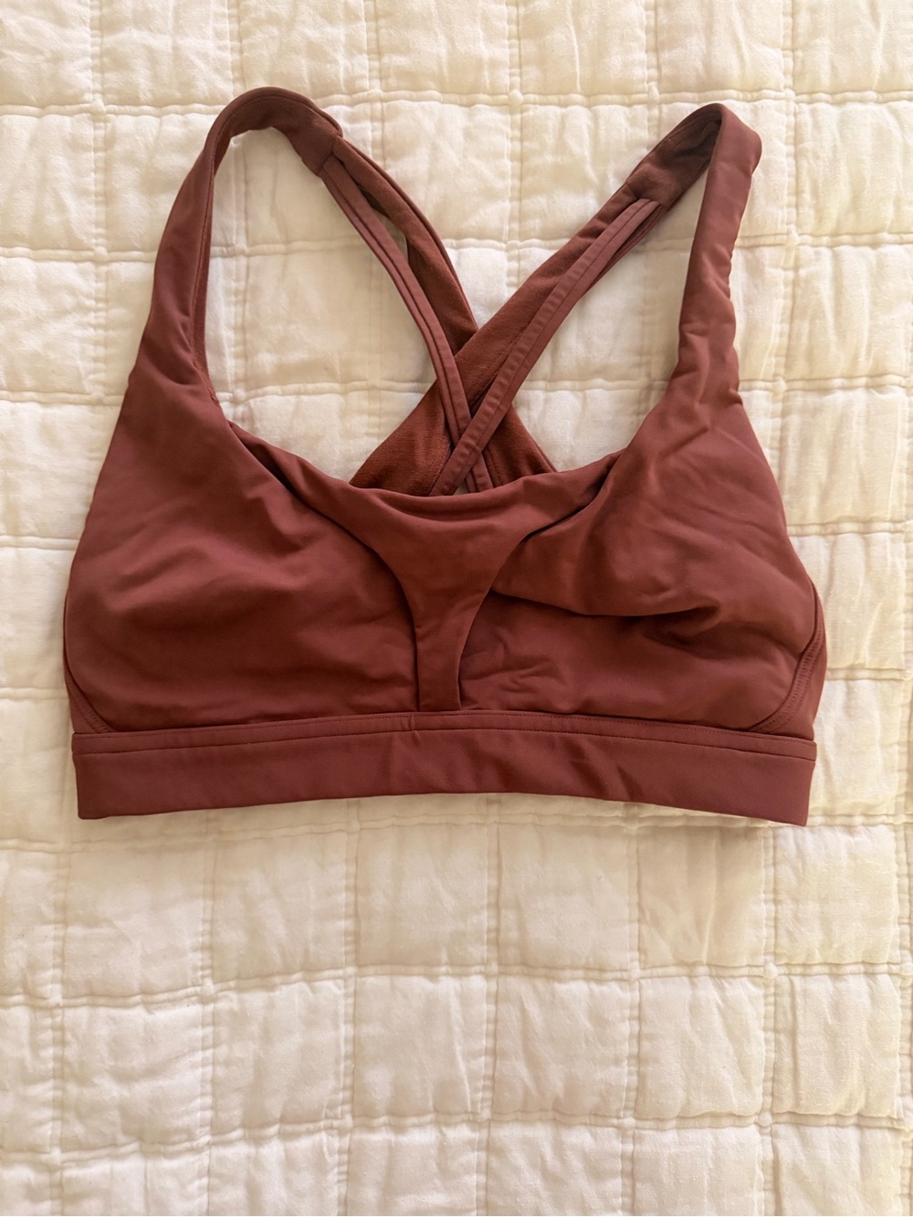lululemon athletica Crossback Sports Bra - Rust Brown